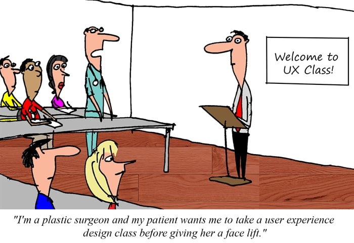 Humor - Cartoon: UX Class - User Experience Design
